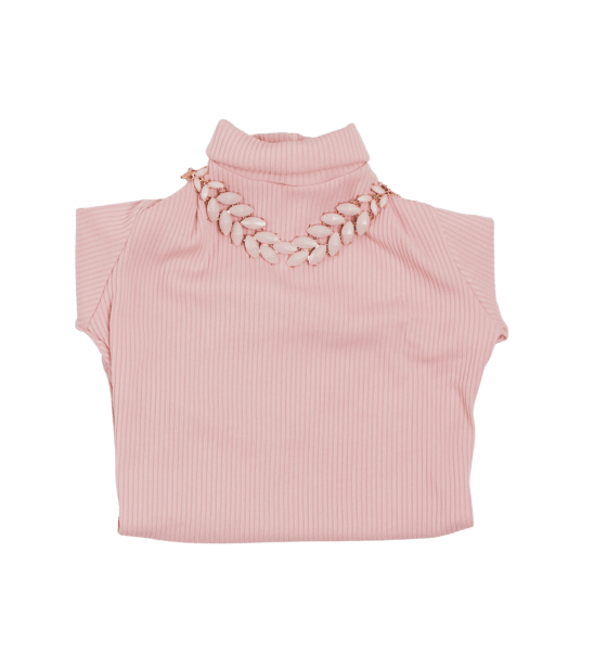 Zara Cotton lace blouse with necklace